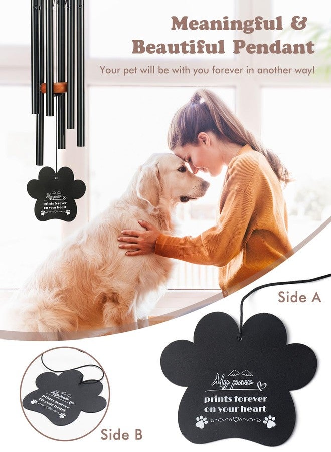 wtisan Dog Memorial Gifts for Loss of Dog, 26" Metal Pet Memorial Wind Chimes, Pet Memorial Gifts for Dogs and Cats, Loss of Dog Sympathy Gift, Pet Bereavement Remembrance Gift Dog with Poem Card for Cat - Image 3